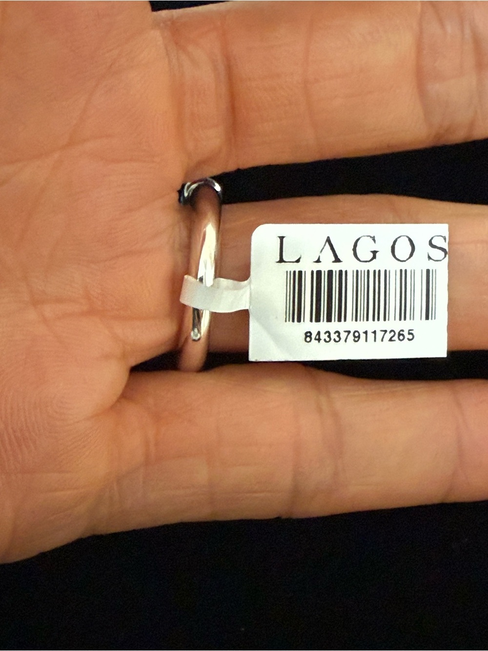 Blue Ceramic Diamond Stacking Ring from Lagos - Picture 5 of 11